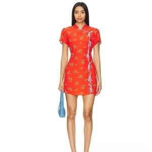 Kitri revolve Floral Red Mini Dress